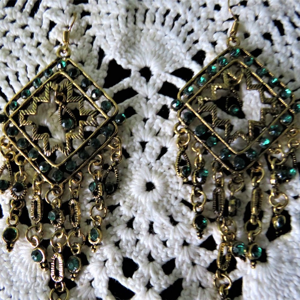 Vintage Rhinestone Dangle Earrings - NEW LOWER PRICE!!
